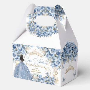 Ballotins Bébé Bleu Or Quinceanera Princesse Papillon