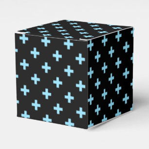 Ballotins Bébé bleu polka croise sur noir