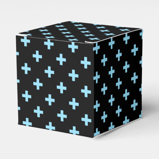 Ballotins Bébé bleu polka croise sur noir (Verso)
