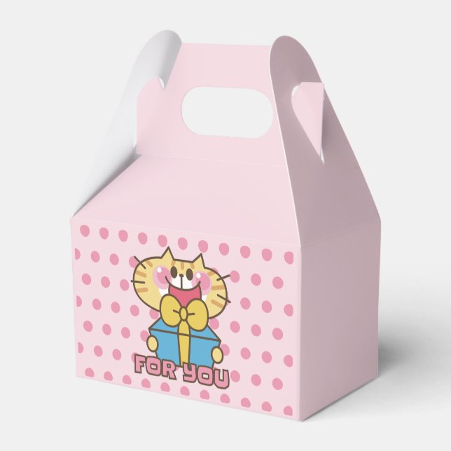 Ballotins Bébé Cartoon de chat mignonne Pois rose (Arrière)