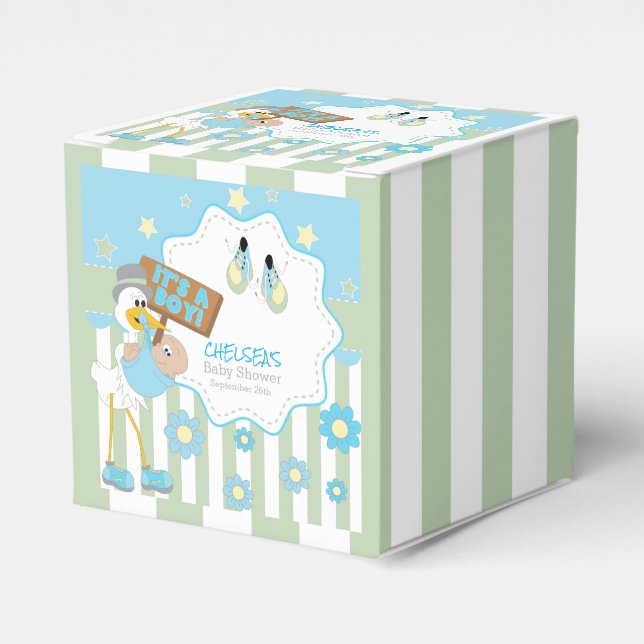 Ballotins Bébé Cigogne Fête de Naissance Garçon (Verso)