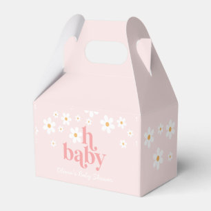 Ballotins Bébé Daisy en fleurs Fête de naissance rose bébé