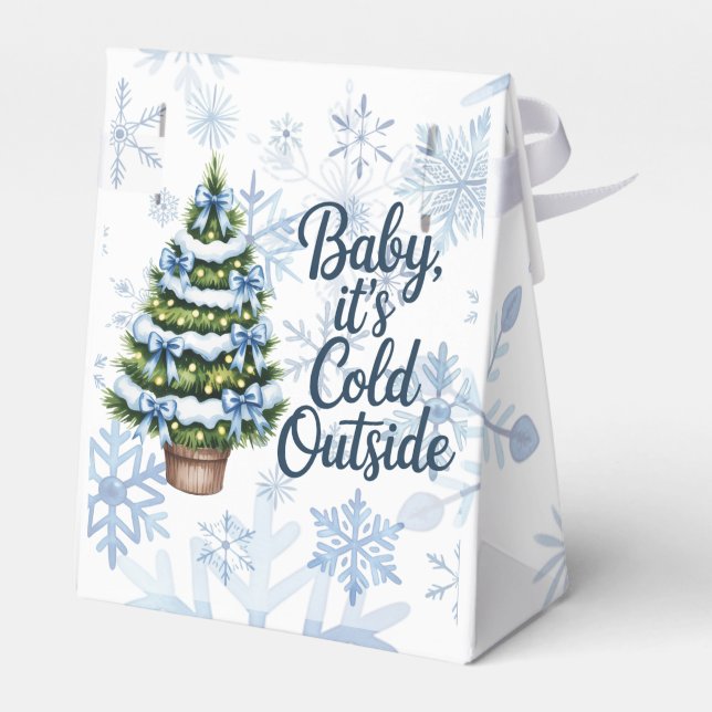 Ballotins Bébé, il fait froid dehors Shower pour bébé garçon (Arrière)