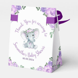 Ballotins Bébé mignon Eléphant Fille Purple Plaques de papie