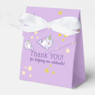 Ballotins Bébé narval violet Anniversaire avec étoile de mer