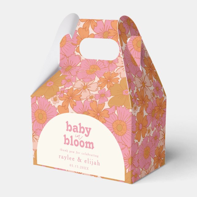 Ballotins Bébé rose Super rétro en fleur Boho (Verso)