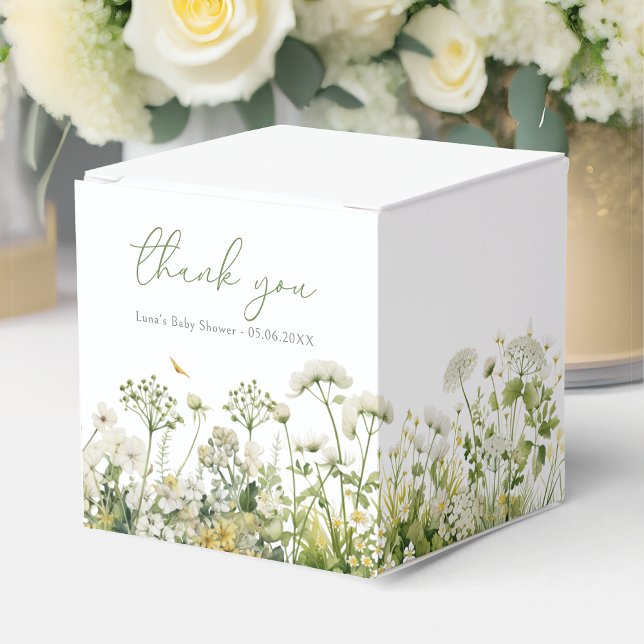 Ballotins Bébé vert en fleurs Baby shower Fleur sauvage flor (Créateur téléchargé)