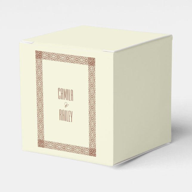 Ballotins Beige Brown Russe islamique géométrique Frontière  (Verso)