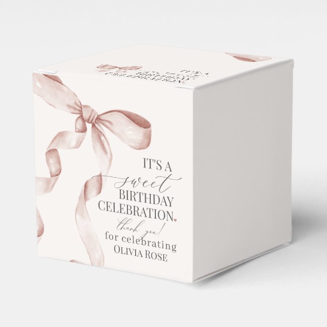 Ballotins Beige Coquette Bow Girl Anniversaire de fête cadea (Verso)