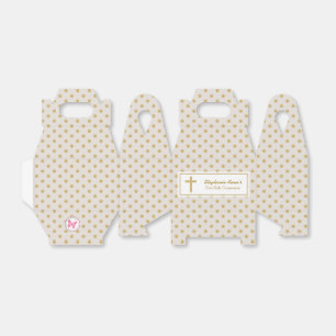 Ballotins Beige de communion avec le pois d'or