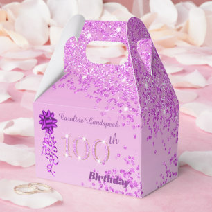 Ballotins Belle Parties scintillant rose et ruban 100e anniv