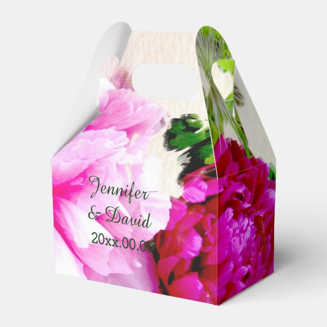 Ballotins Belle Peonies Mariage Gable Ballotin (Verso)