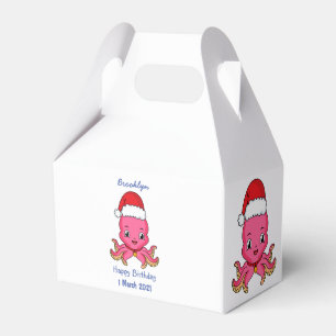 Ballotins Belle pieuvre joyeuse en casquette de Noël