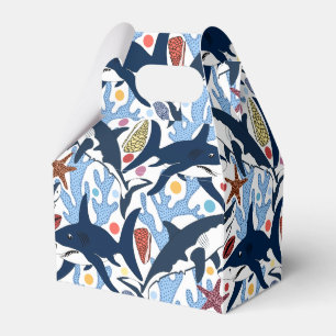 Ballotins Belle plage de requin motif boîte de fête