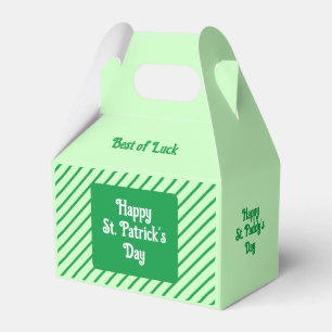 Ballotins Belles bandes diagonales St patrick vert et blanc