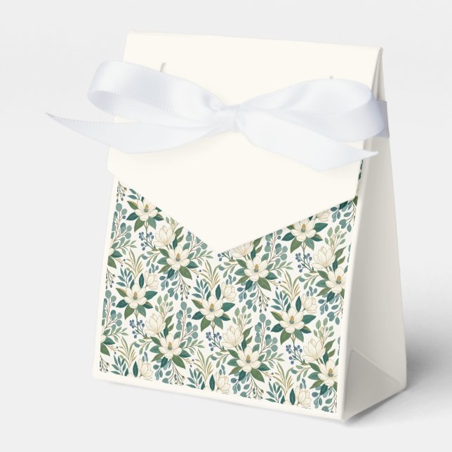 Ballotins Belles fleurs et baies blanches modernes (Verso)
