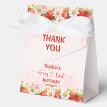 Berry First Birthday Favor Box