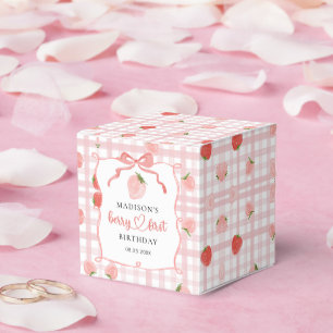 Ballotins Berry First Strawberry Pink En vichy 1er anniversa
