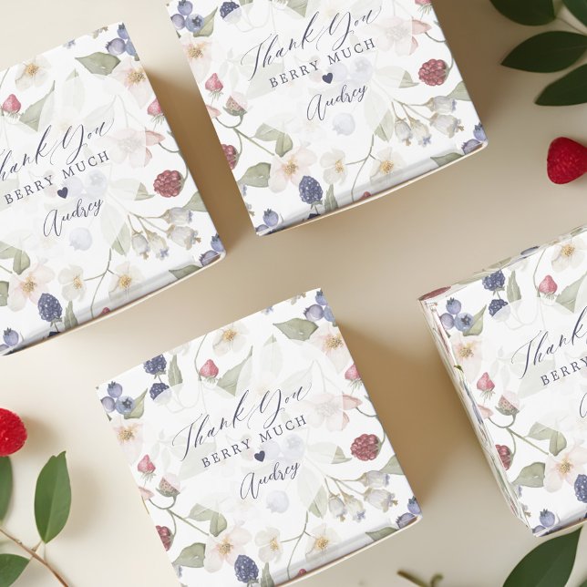 Ballotins Berry Sweet Baby shower Fruits Merci (Berry Sweet Baby Shower Wild Berries Thank You Favor Boxes)