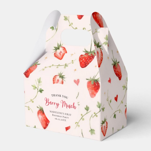 Ballotins Berry Sweet Strawberry Patch Summer 1st Birthday (Verso)