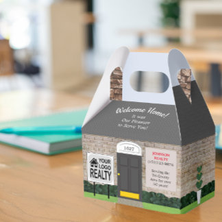 Ballotins Bienvenue Accueil Realtor Logo Maison Blanche en b