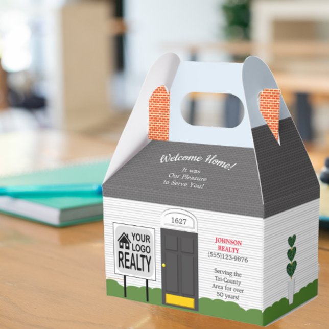 Ballotins Bienvenue Accueil Realtor Logo Nouveau Accueil Boî (Créateur téléchargé)