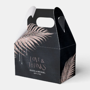 Ballotins Bijoux Palm Leaf Mariage Rose Gold V2 ID830