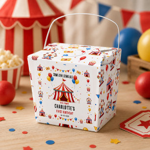 Ballotins Billet de cirque rouge moderne pour 1er anniversai