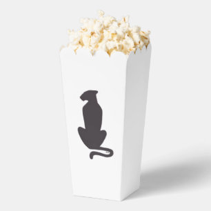 Ballotins Black Cat Silhouette blanc popcorn boîtes