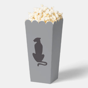 Ballotins Black Cat Silhouette grise boîtes à pop-corn