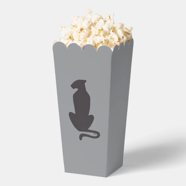 Ballotins Black Cat Silhouette grise boîtes à pop-corn (Sauté)