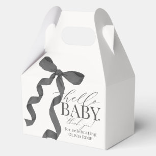Ballotins Black Coquette Bow Girl Baby shower cadeau
