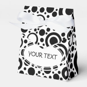 Ballotins Black Dots & Circle Pattern + your text & backgr.