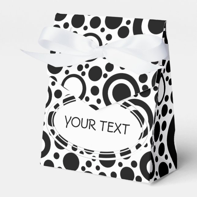 Ballotins Black Dots & Circle Pattern + your text & backgr. (Verso)