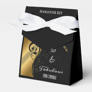 Ballotins Black Gold 50 et Fabulous Birthday Hangover Kit