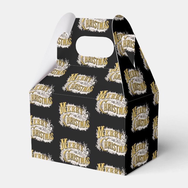 Ballotins Black Gold Elegant Joyeux Noël Rustique Vintage (Verso)
