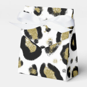 Ballotins Black & Gold Leopard Cheetah Imprimer Anniversaire