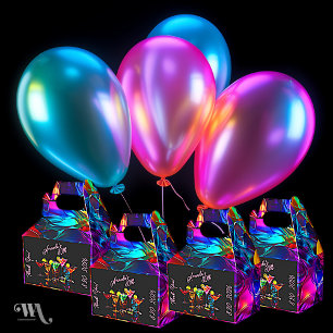 Ballotins Black Light Neon Anniversaire Cocktails