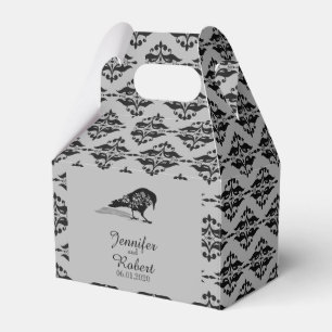 Ballotins Black Raven cadre gothique Boîte de mariage Favor