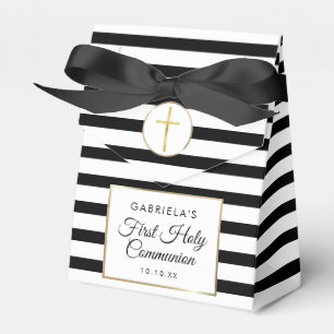 Ballotins Black Stripe Elegant Or Première Sainte Communion