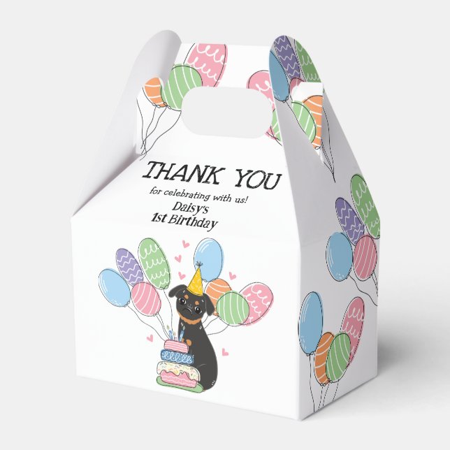 Ballotins Black Tan Brussels Griffon Chien fête d'anniversai (Verso)