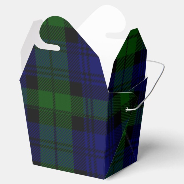 Ballotins Black Watch Tartan bleu vert Plaid (Ouvert)