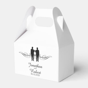 Ballotins Black White Elegance Grooms Gay Wedding Favoriser 