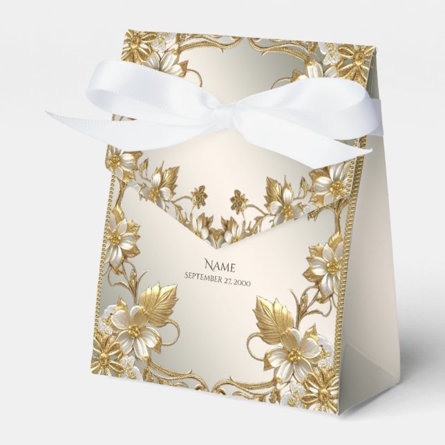 Ballotins Blanc Floral or Ornat Ballotin (Verso)