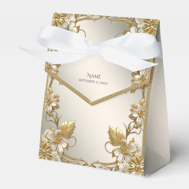 Ballotins Blanc Floral or Ornat Ballotin (Verso)