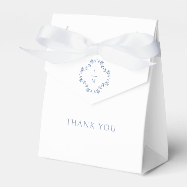 Ballotins BLANCHE | Floral Couple Monogram Mariage (Verso)