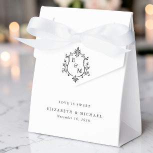 Ballotins Blason de mariage Monogramme L'amour est doux Merc