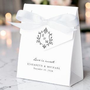 Ballotins Blason de mariage Monogramme L'amour est doux Merc