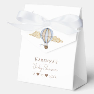 Ballotins Bleu à air chaud Baby shower blanc