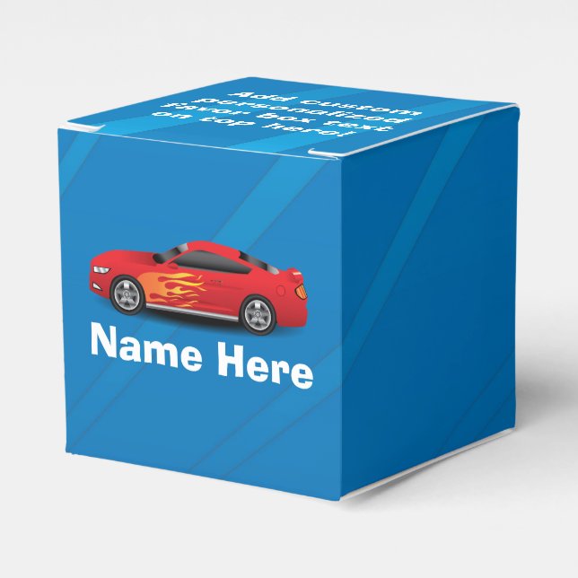 Ballotins Bleu clair avec Red Sports Voitures Flames Enfants (Verso)